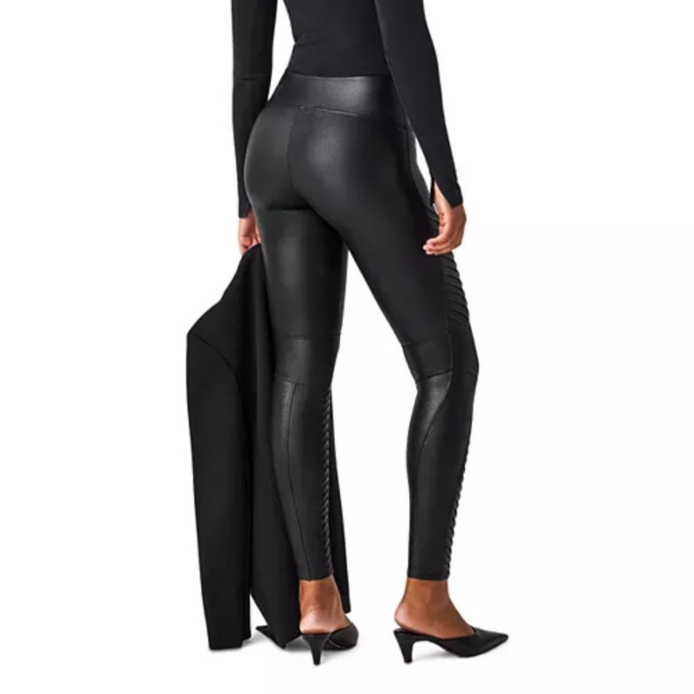 SPANX Moto Faux Leather Leggings - Picture 3 of 6